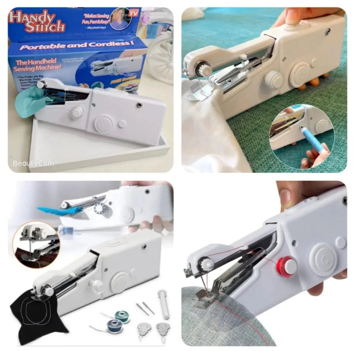 Handy Stitch Portable Cordless Sewing Machine Quick Repairs On All Fabrics Best Quality