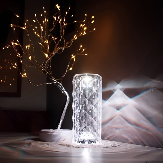 Diamond Crystal Lamp, 16 Color RGB, Rechargeable with Remote