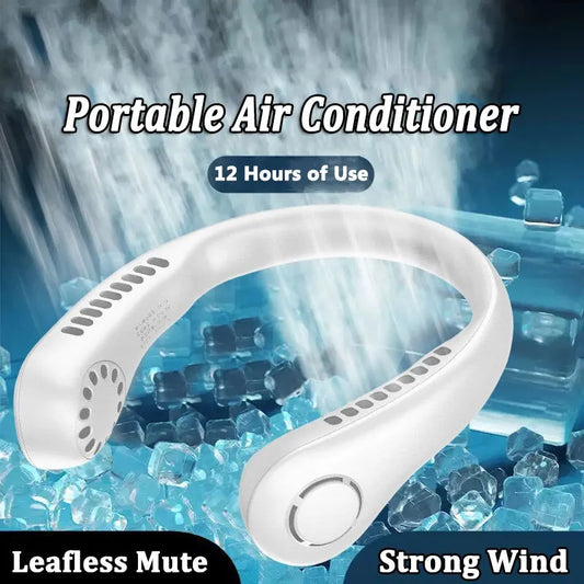 Portable Neck Fan  – Cooling Fan, 360° All-Around Airflow ✨