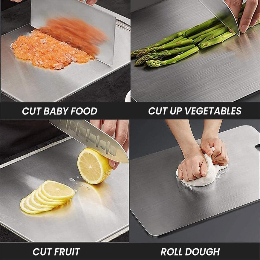Stainless Steel Cutting Board 40x48cm Non-Stick (Large Size)