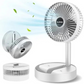 Rechargeable Portable Telescopic Folding Table Fan – 3-Speed Adjustable Desk Fan