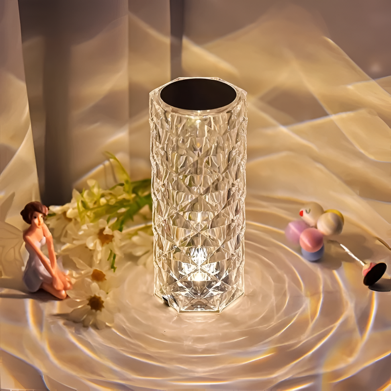 Diamond Crystal Lamp, 16 Color RGB, Rechargeable with Remote